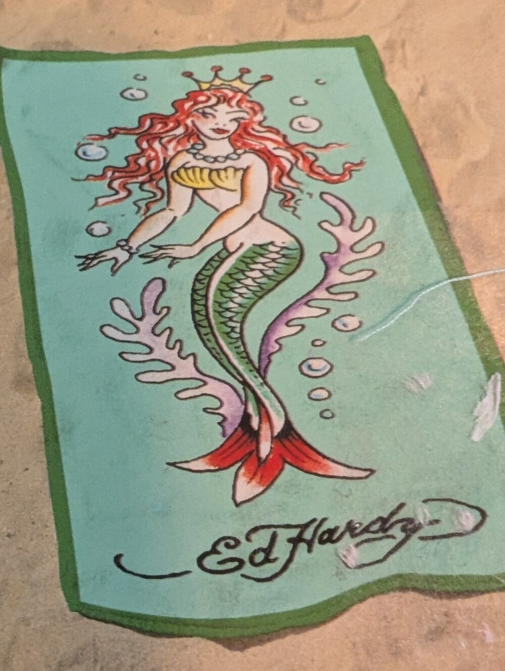 NWT Ed Hardy Mermaid Beach Towel 36x68
